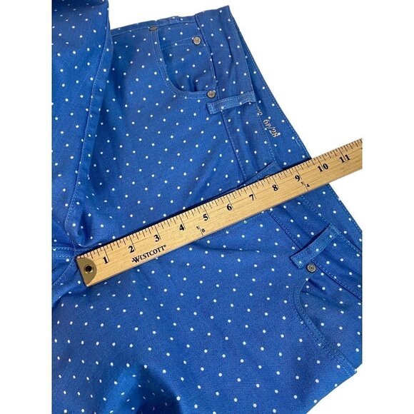 Talbots Signature Slim Crop Blue and White Polka Dots Pants Size 6P/28 - Picture 6 of 9